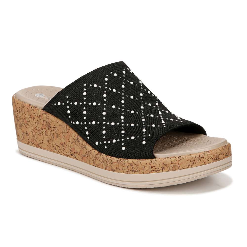 Royal Wedge Sandal - Black