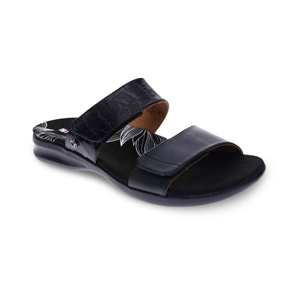 Seaside Slide Sandal - Black French/Croc