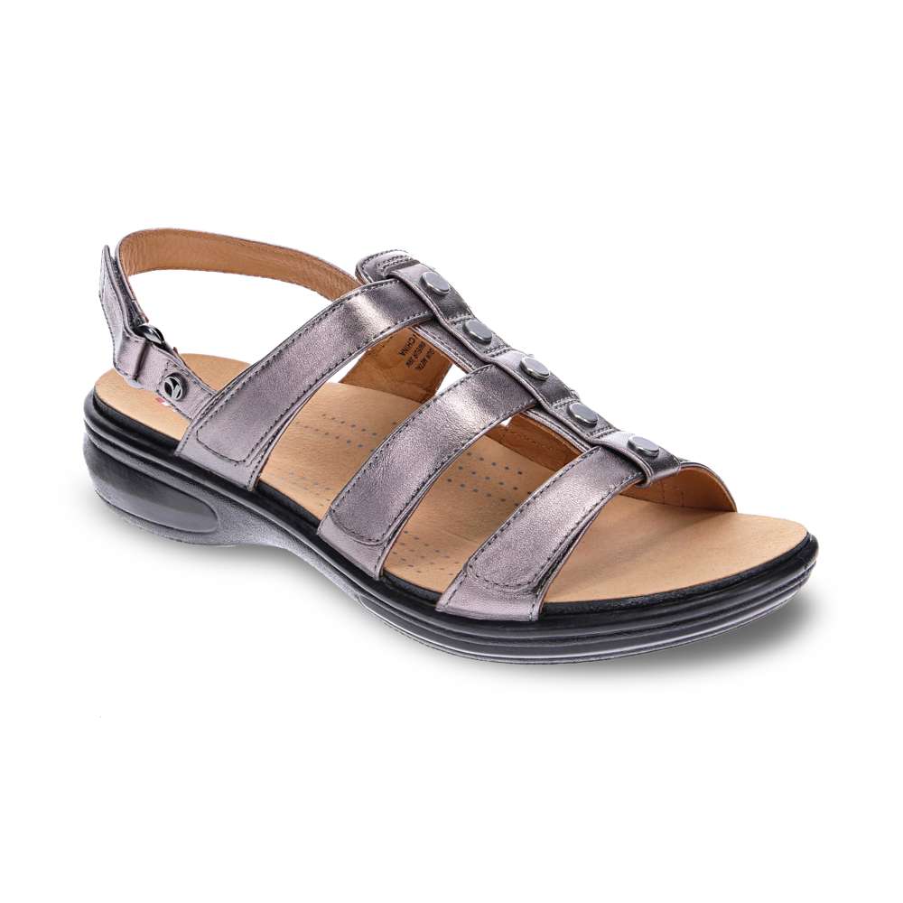 Toledo Back Strap Sandal - Gunmetal