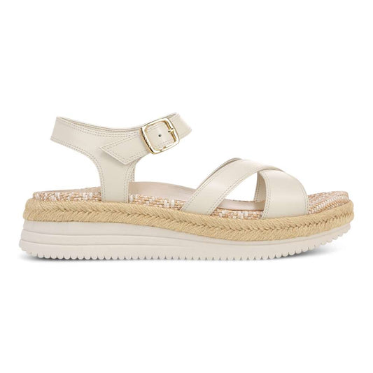 Mar Platform Sandal - Cream Leather