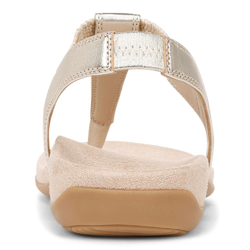 Brea Slingback Sandal - Gold Leather