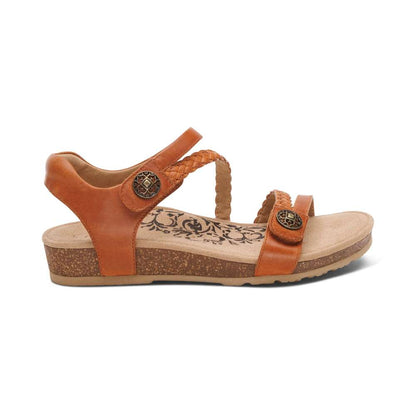 Jillian Braided Sandal - Cognac