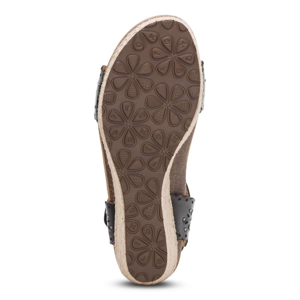 Sydney Espadrille Wedge - Black Cutout