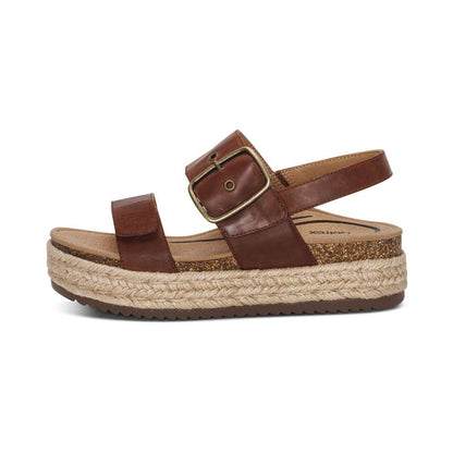 Vania Arch Support Platform Sandal - Walnut