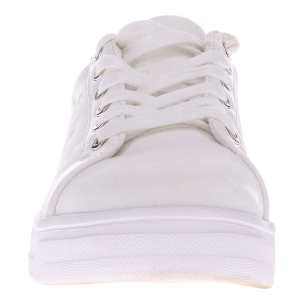 Paisley Floral Sneaker - White/Silver Patch