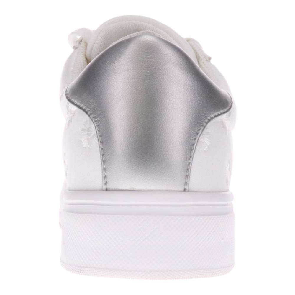 Paisley Floral Sneaker - White/Silver Patch