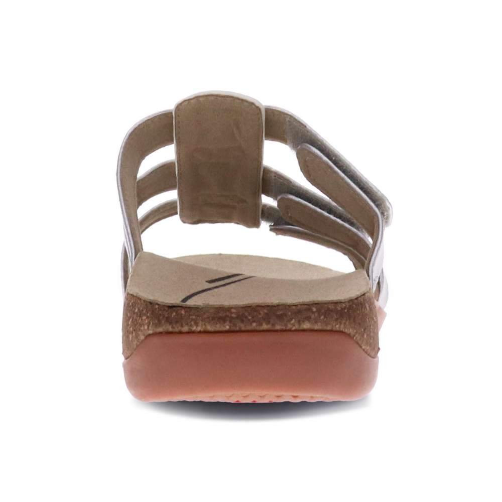 Andrea Slide Sandal - White Metallic