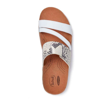 Avery Slide Sandal - White Snake
