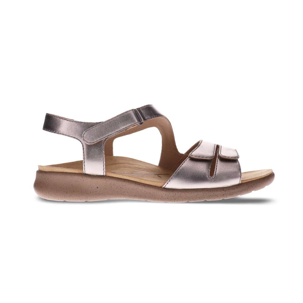 Flora Adjustable Sandal - Pewter