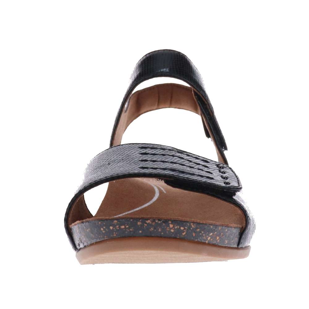 Jasmin Adjustable Wedge - Black Snake