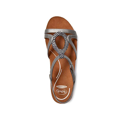 Juliet Backstrap Wedge - Pewter