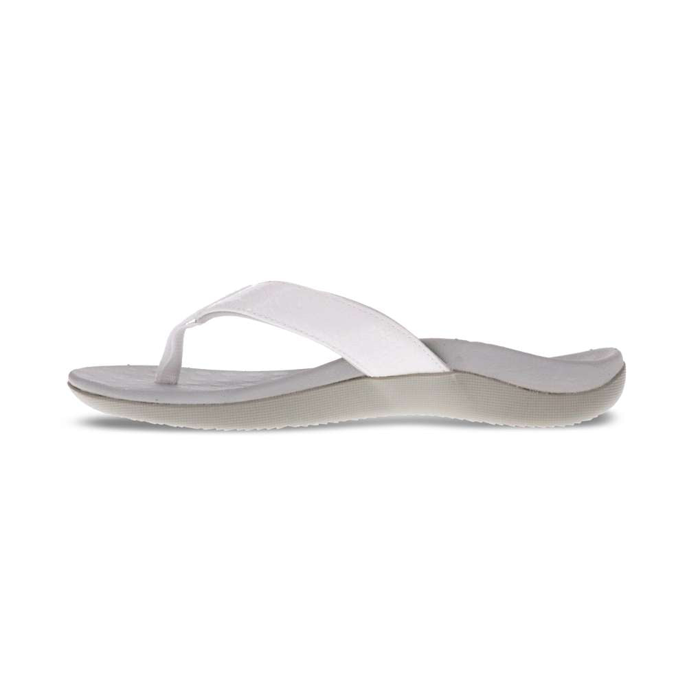 Sonoma Reptile Toe Post Sandal - White Reptile