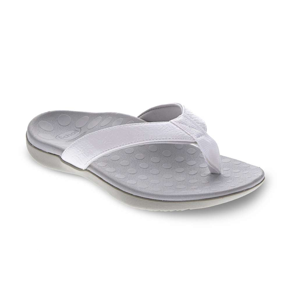 Sonoma Reptile Toe Post Sandal - White Reptile