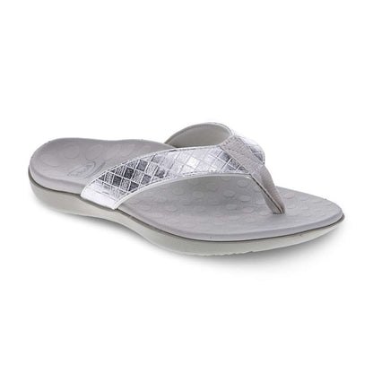 Sonoma Weave Toe Post Sandal - White/Silver Weave