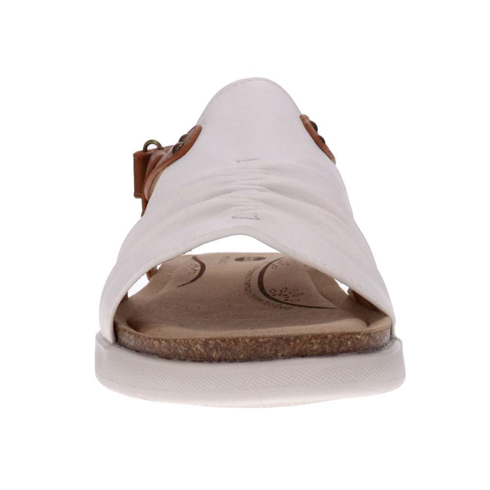 Tyler Back Strap Sandal - White/Tan