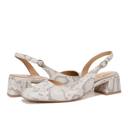 Jayla Sling Back Heeled Sandal - White Multi