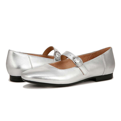 Kelly Mary Jane Flat - Silver