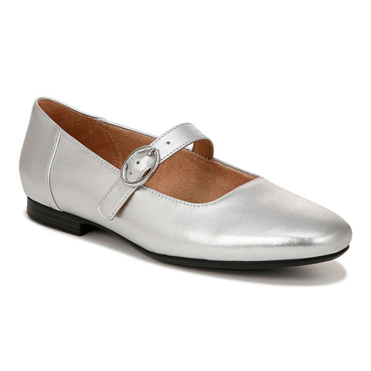 Kelly Mary Jane Flat - Silver