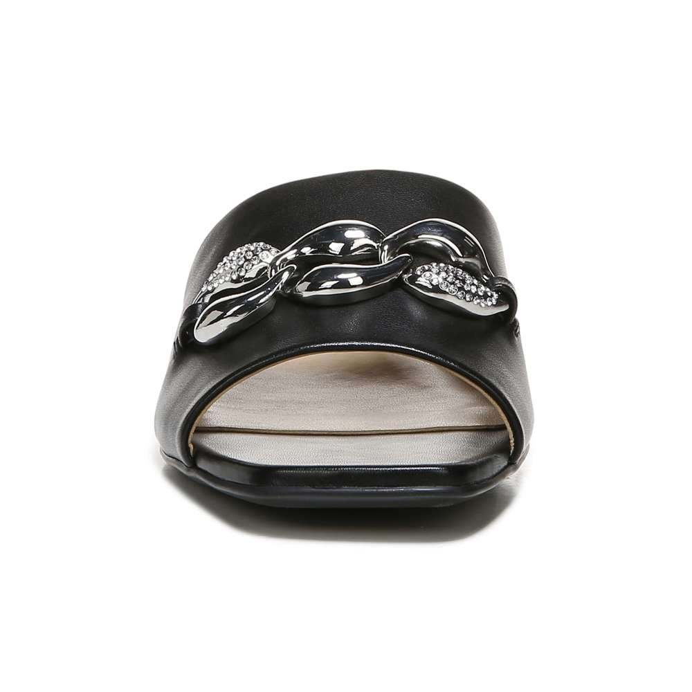 Angie Dress Slide Sandal - Black