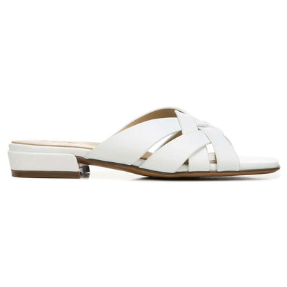 Ashford Slide Sandal - White Leather