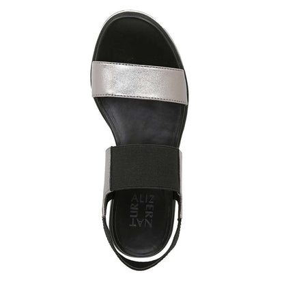 Carys Platform Sandal - Black/Pewter