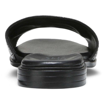 Genevieve Slide - Black Leather