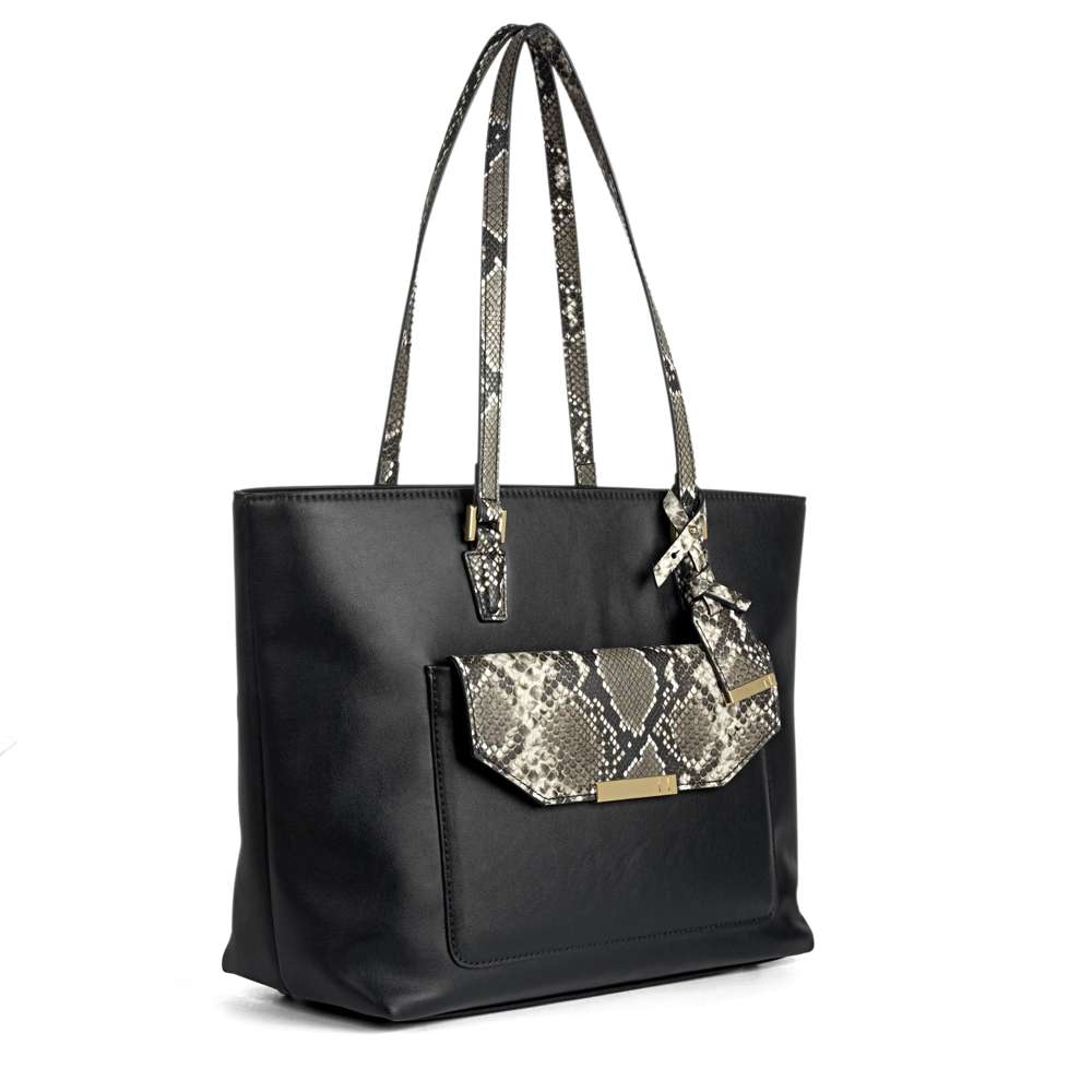 Dylana Tote Bag - Black Snake