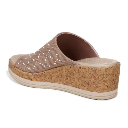 Royal Wedge Sandal - Biscotti