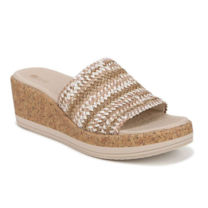 Runaway Slide Wedge Sandal - Beige Multi
