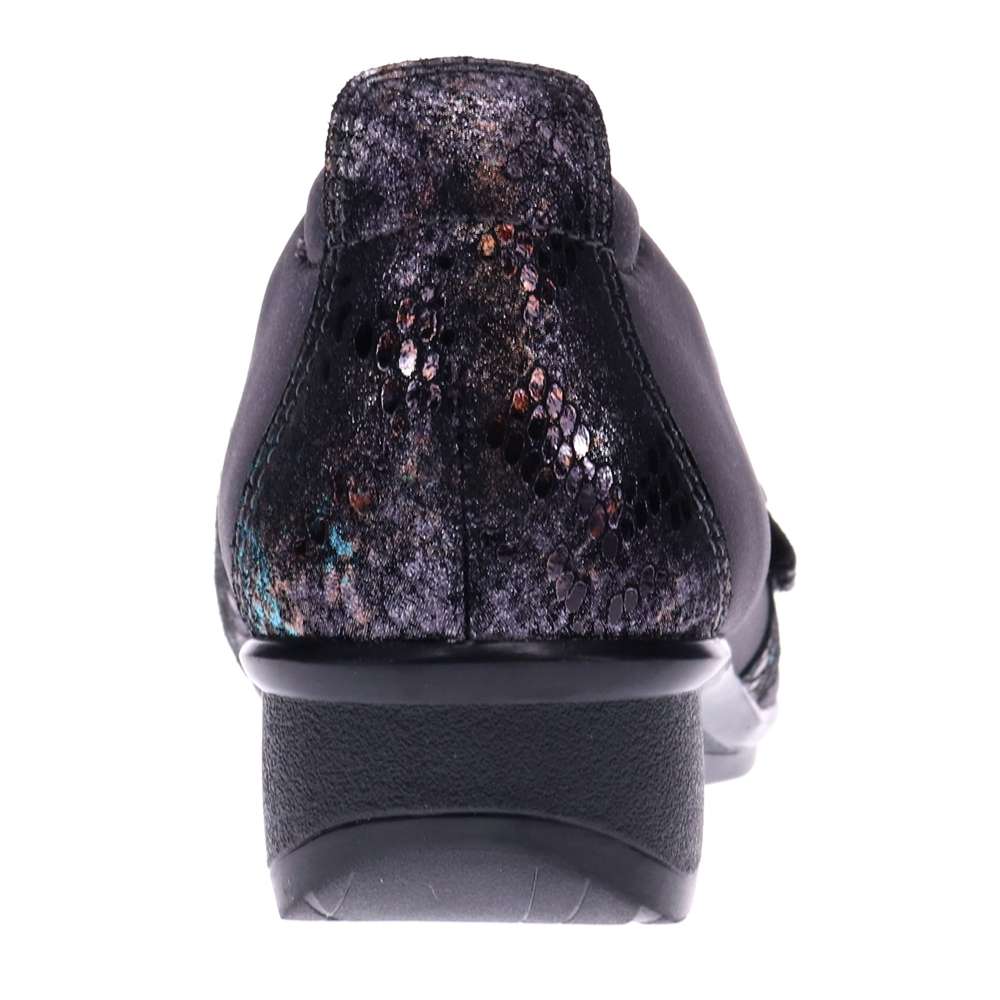 Genoa Stretch Loafer - Graphite/Black Metallic Python