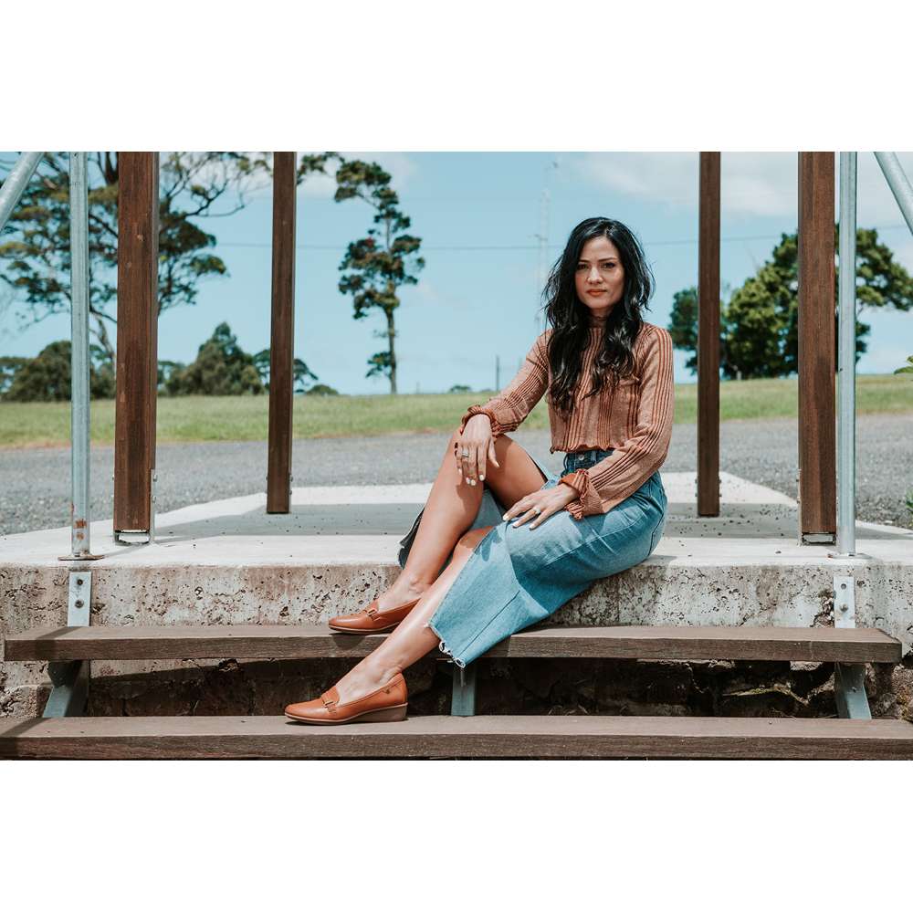 Montmartre Wedge Loafer - Cognac