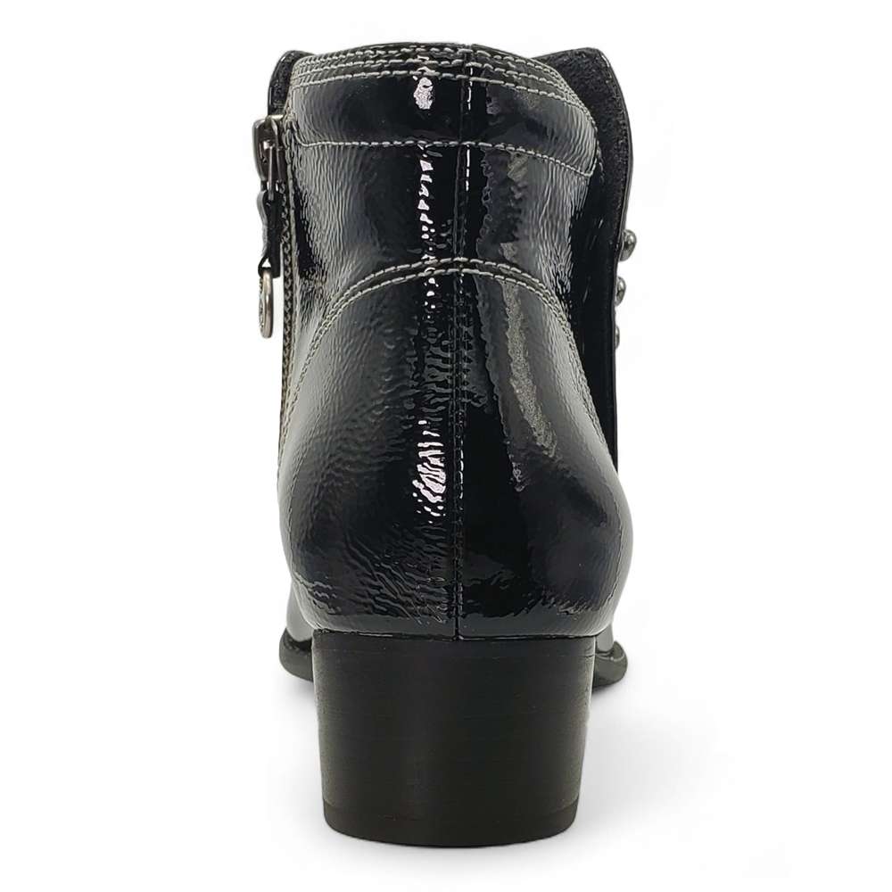 Tiko Ankle Bootie - Black Patent