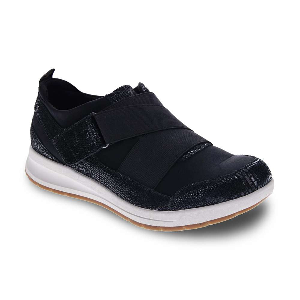 Virginia Adjustable Sneaker - Black Lizard
