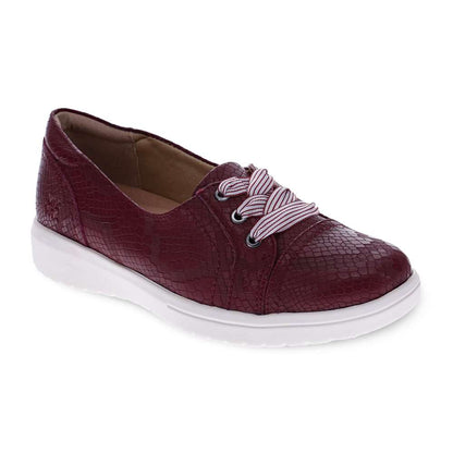 Bridgette Slip-On Sneaker - Burgundy Snake