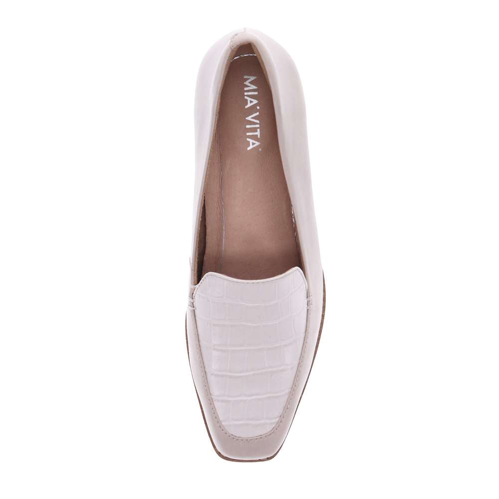 Fran Loafer - Light Grey/Winter White Croc