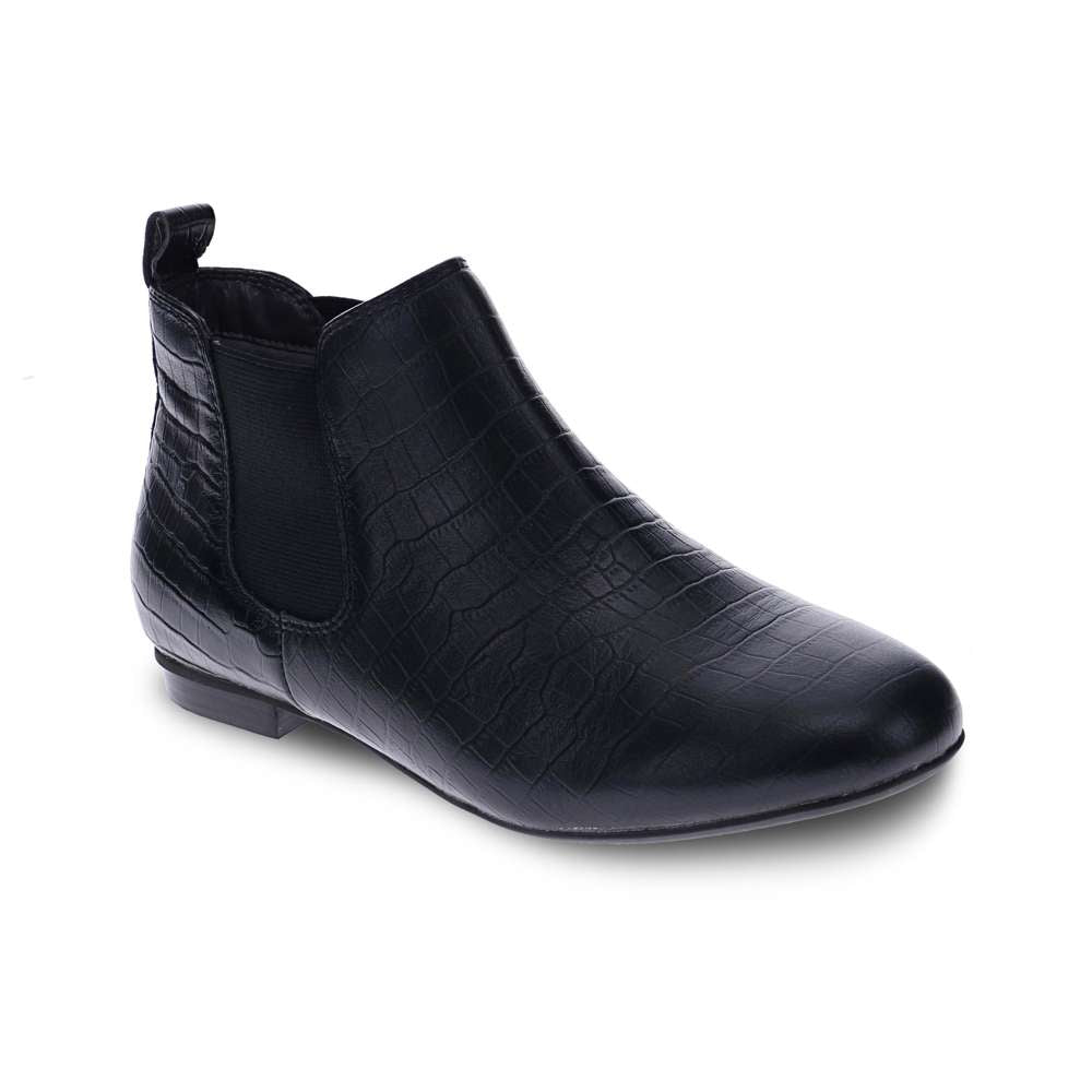 Sally Chelsea Boot - Black Croc