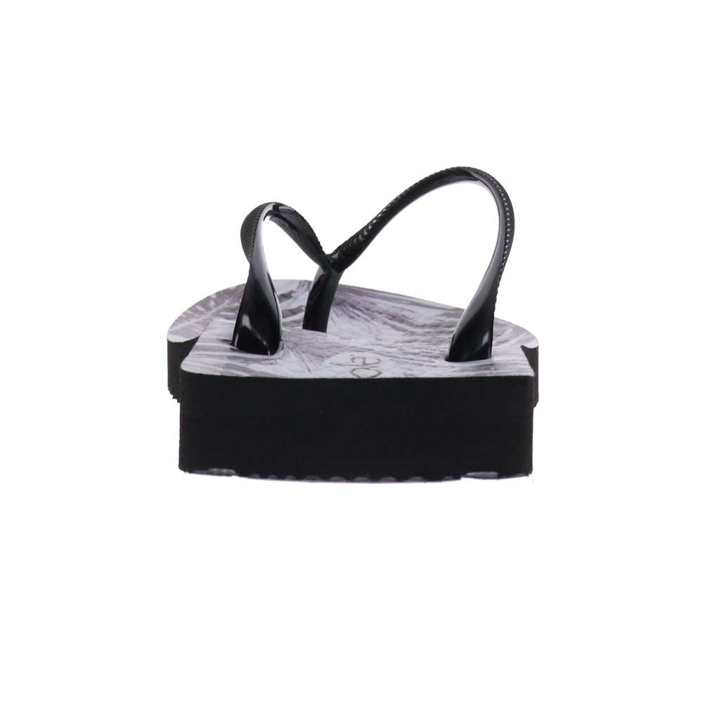 Venice Print Women's Toe Post Sandal - Palm Black