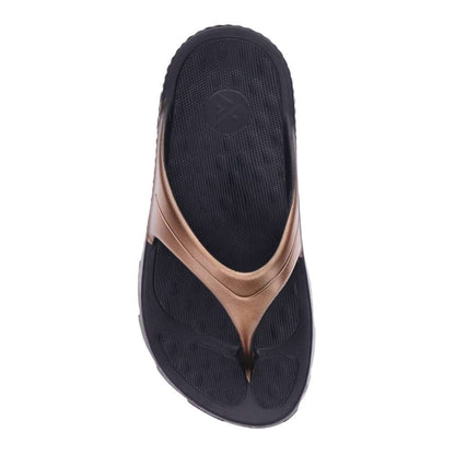 Vitality Toe Post Sandal - Black/Bronze