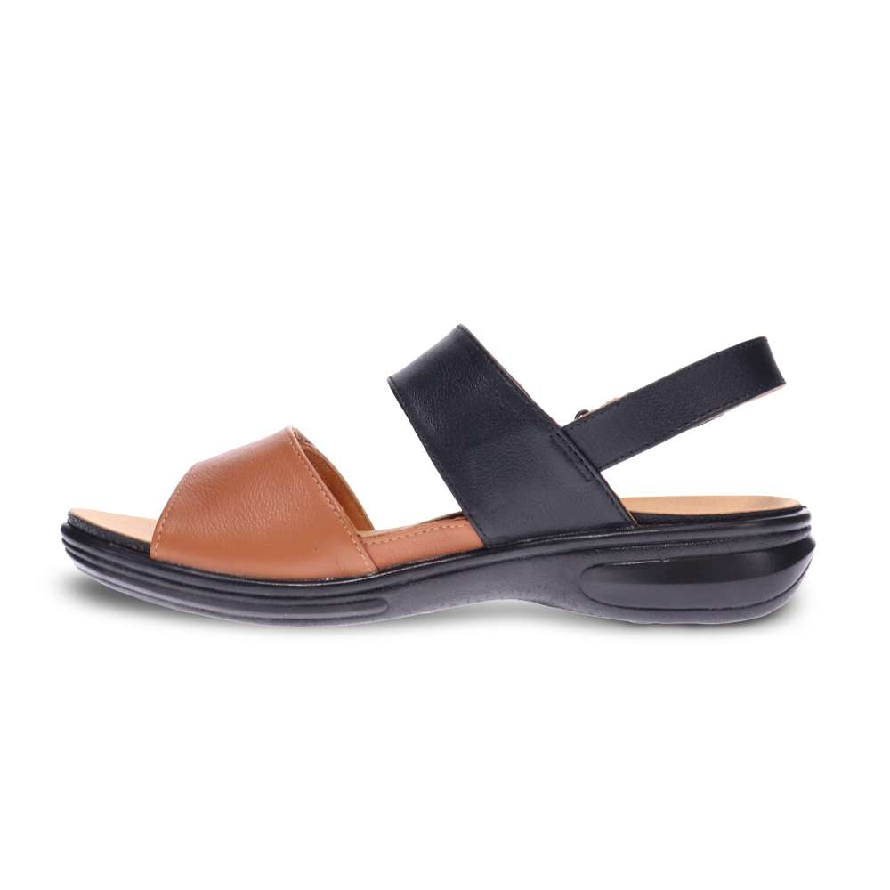 Como Adjustable Sandal - Black/Tan