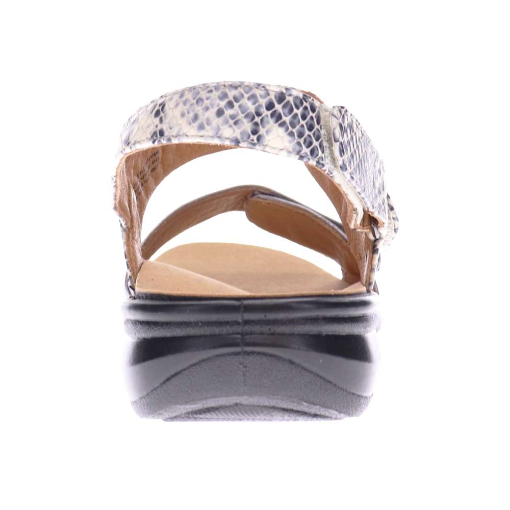 Como Adjustable Sandal - Gunmetal/Natural Snake