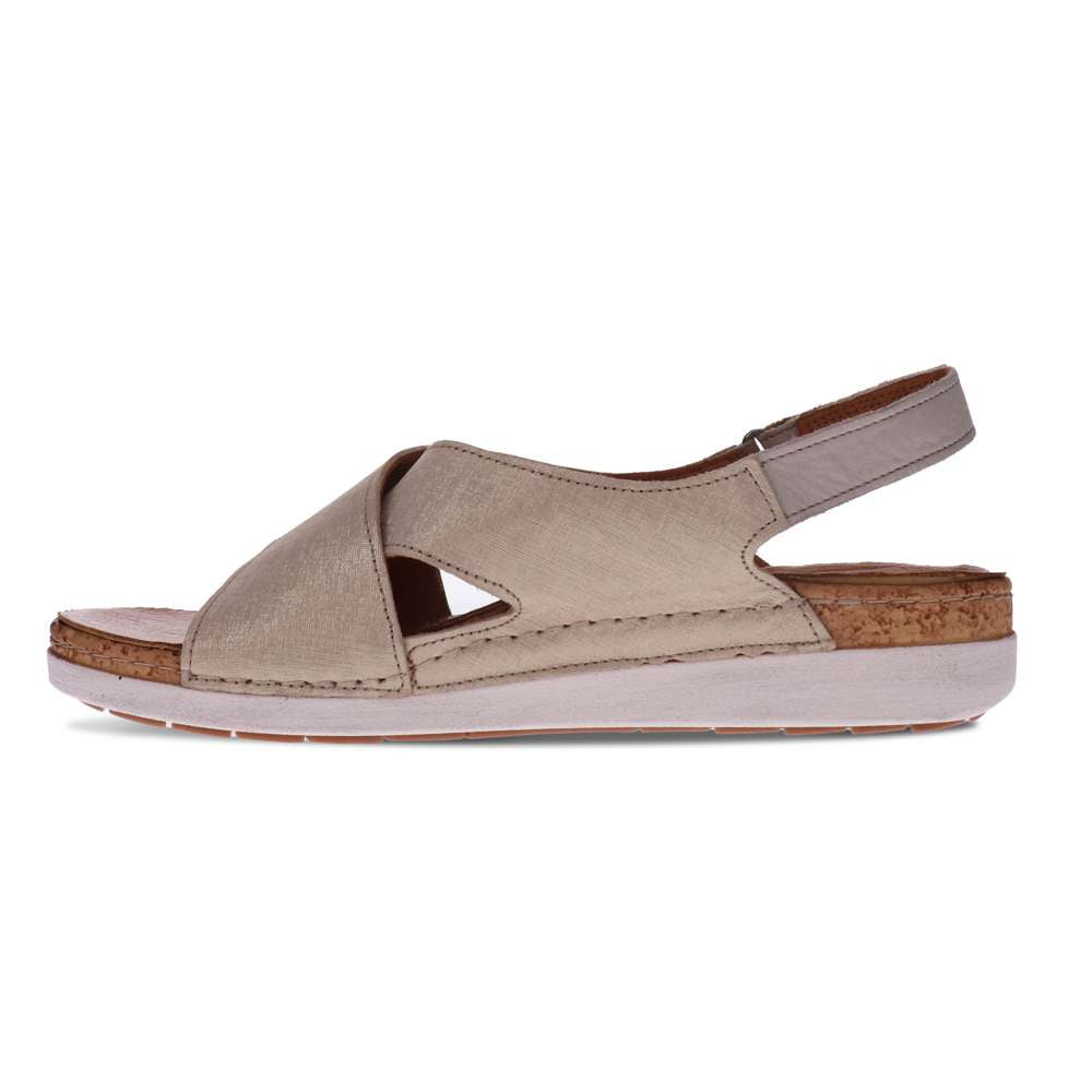 Cottesloe Sandal - Gold Linen