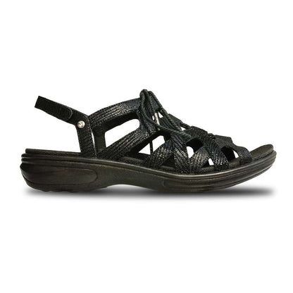 Malibu Ghillie Sandal - Black Lizard