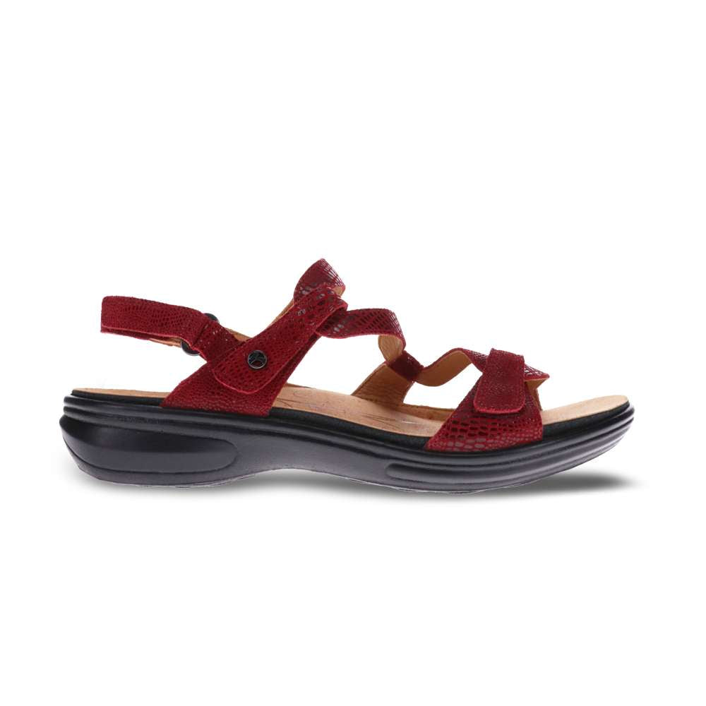 Miami Adjustable Sandal - Cherry Lizard