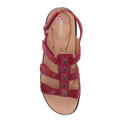 Toledo Backstrap Sandal - Cherry French/Lizard