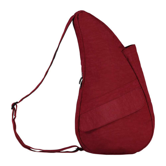 Textured Nylon Backpack - Crimson