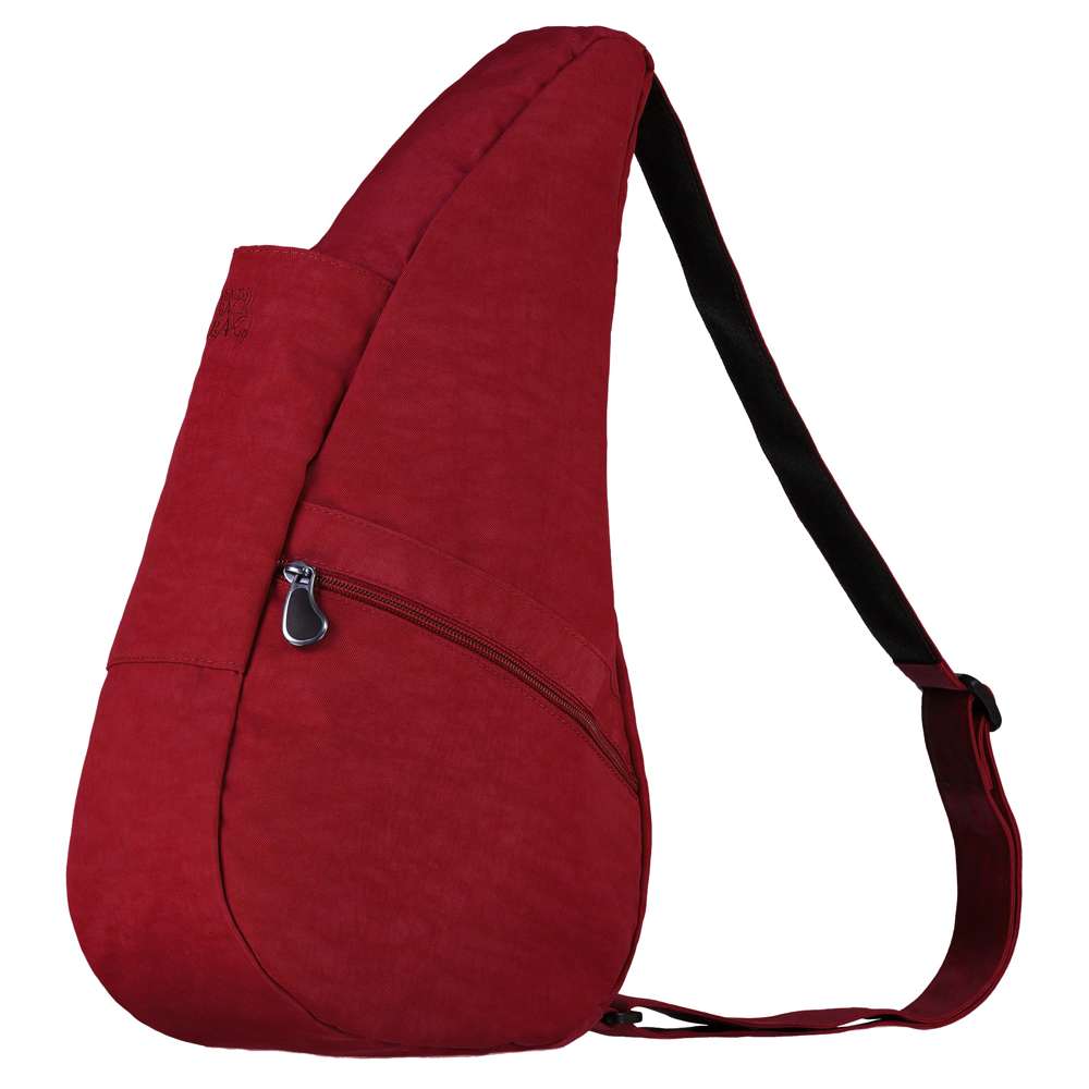 Textured Nylon Backpack - Crimson