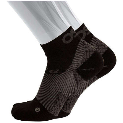 Quarter Crew Plantar Fasciitis Compression Socks (FS4) - Black