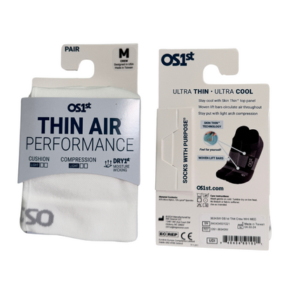 THIN AIR PERFORMANCE SOCKS (TA4) - White