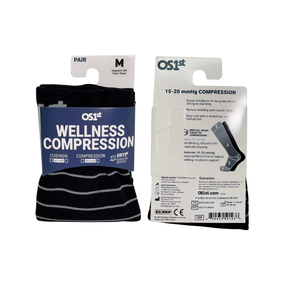 Travel Wellness Compression Socks - Black