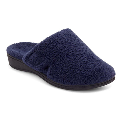 Gemma Mule Slippers - Navy